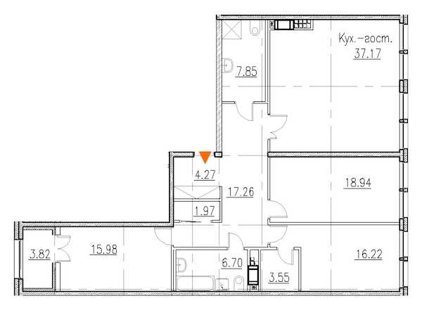 Трехкомнатная квартира в : площадь 132 м2 , этаж: 8 – купить в Санкт-Петербурге